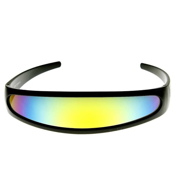 [LCS]Futuristiset yksisilmäiset väripeili-aurinkolasit Light Yellow