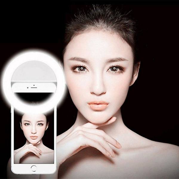 Mobiltelefon Fotolampa Mini Net Röd Live Clip Mobiltelefon Selfie Ring Skönhet Led Lampa pink