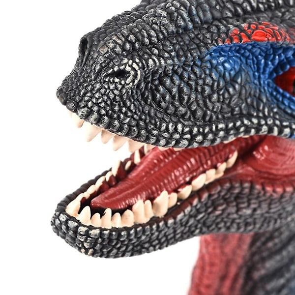 Dinosaurie Handdocka Gummi Dino Raptor Huvud Leksak Fest Halloween Dekor Gåvor|Dockor