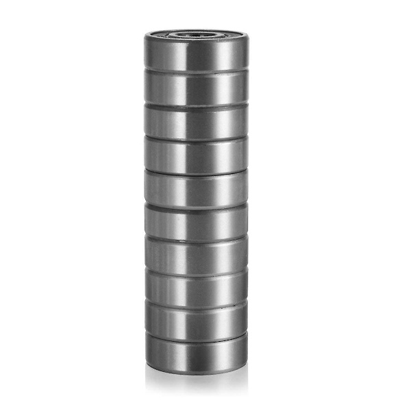 608 Zz Kulelager (10 stk), Metall Dobbel Skjermet Miniatyr Dyp Groove Skateboard Kulelager (8x22x7mm)