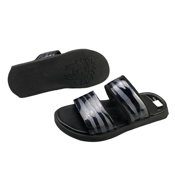 Läder topplager för män, Casual Flip-flop sandaler 44