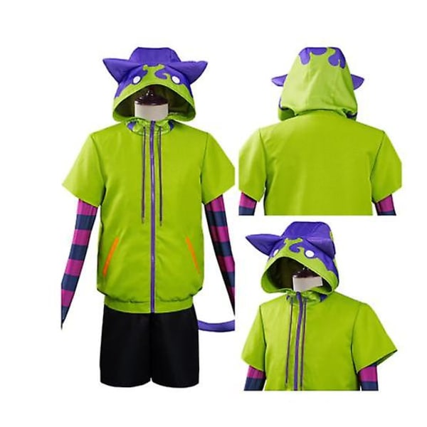 Anime Miya Chinen Cosplay Hooded Zipper Kostym Kort Peruk Hoodie Jacka Svanshandskar Party Outfits costume XL