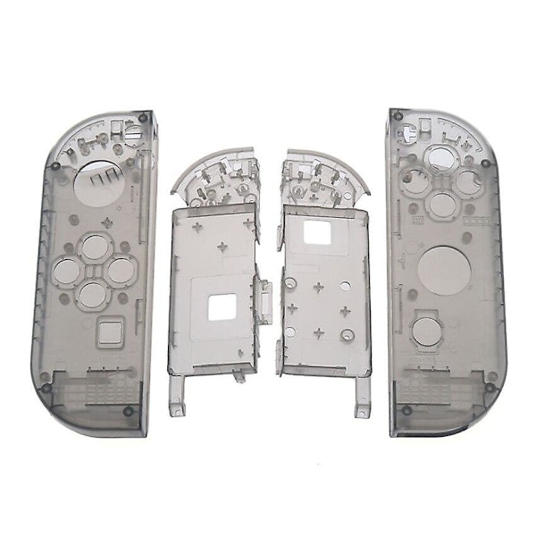 Yuxi plast venstre høyre hus skall deksel erstatning for Nintendo Switch NS NX Joy Con JoyCon kontroller beskyttelsesetui Clear black