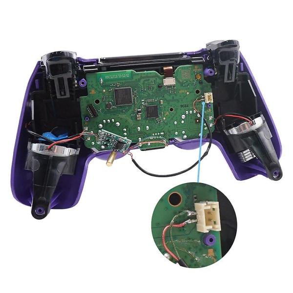 LED mod kit for PS4 trådløs kontroller lysbrett DIY knapp analog joystick spillhåndtak gamepad modell reparasjonsdeler