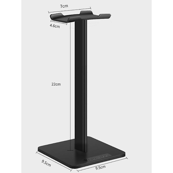Hodetelefonholder i aluminium Black