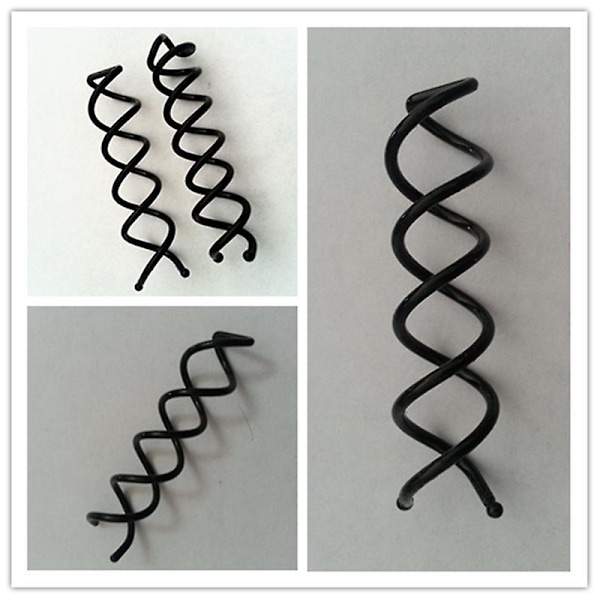 10 stk. spiral charms hårfletninger smykker hårnål Black