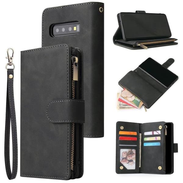 [LCS]Horizontal foldable case for Samsung Galaxy S10+ with card and coin compartment