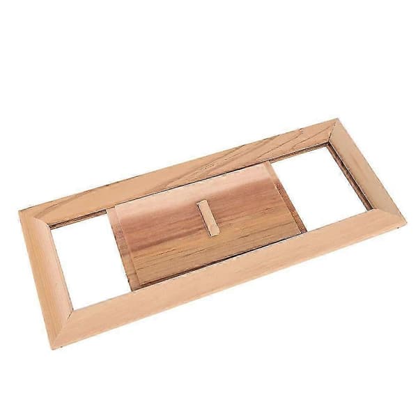 Sauna Luftventil Træ Cederramme Ventilationspanel Holdbart Justerbart Design Naturmateriale til Saunarum Effektiv Luftcirkulation