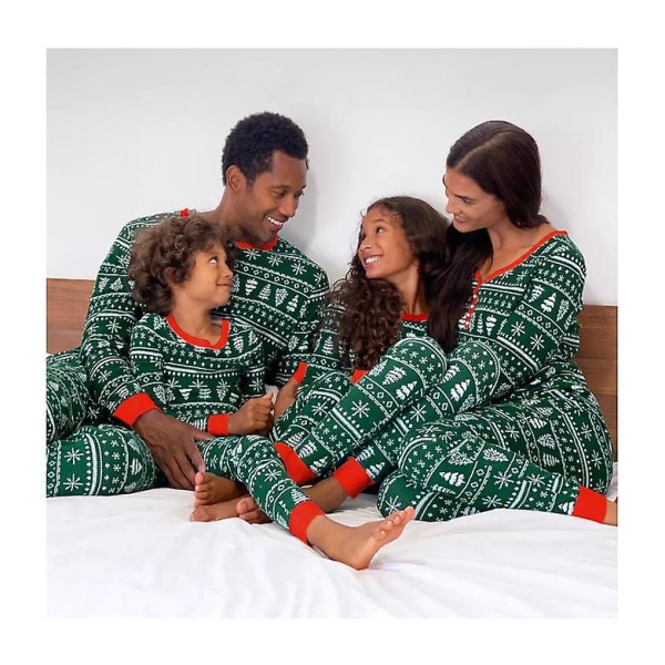 Christmas Family Julgran Print Pyjamas Matchande Set Dad 5T