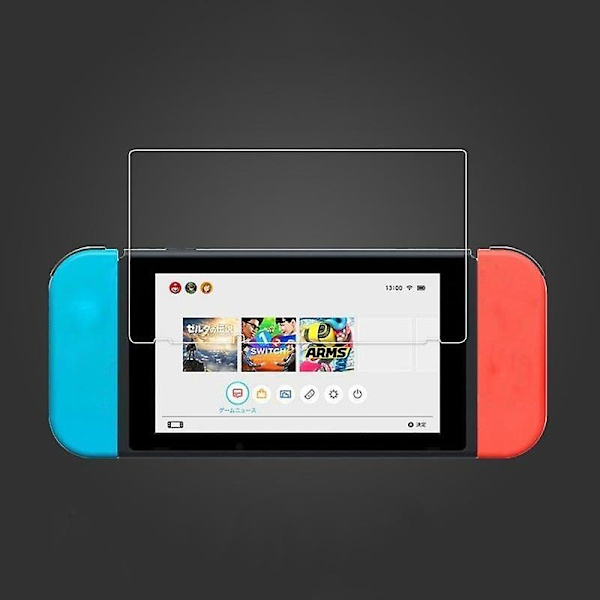 3 in 1 Nintendo Switchille: läpinäkyvä kova takakuori + karkaistu lasinen näytönsuoja + 6 kpl peukalo-otegrippejä Clear back case