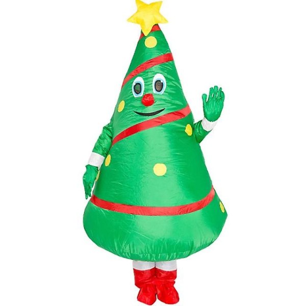 Julgran Snögubbe Jultomten Uppblåsbar kostym kostym Cospl Christmas tree