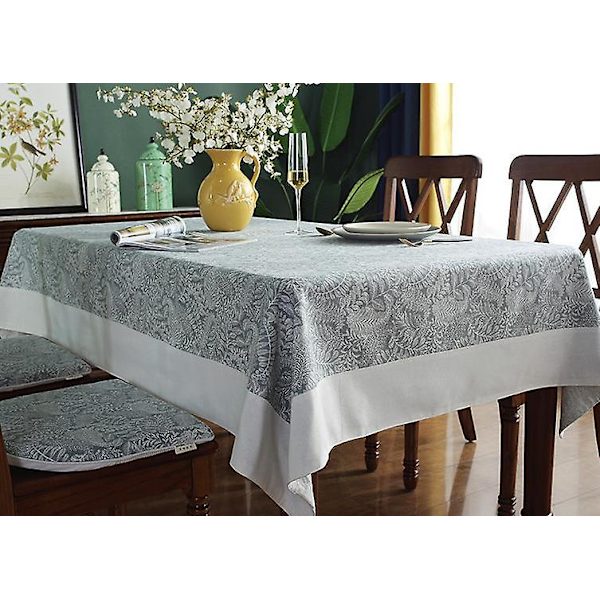 Rektangulær Duk Bomull Lin, Rynkefri Anti-falming gray 140*220cm