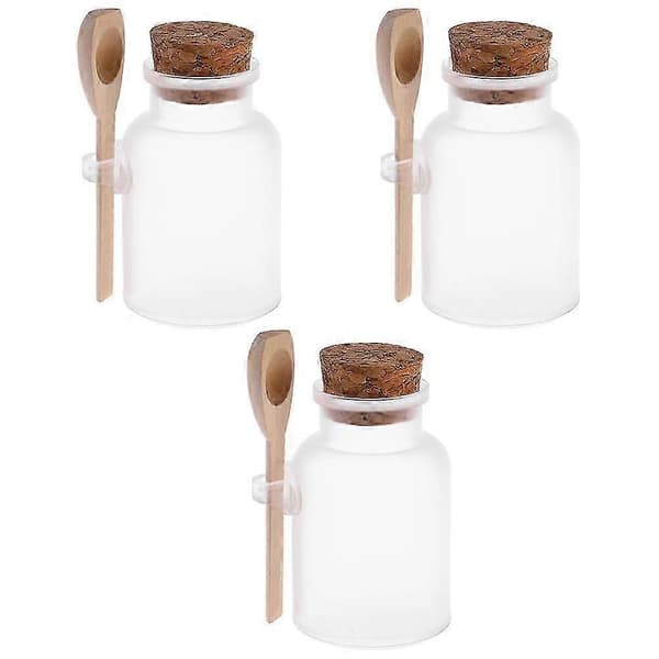 Badesaltflaske ABS-plastoppbevaringsflasker for oppbevaring 3 stk sett