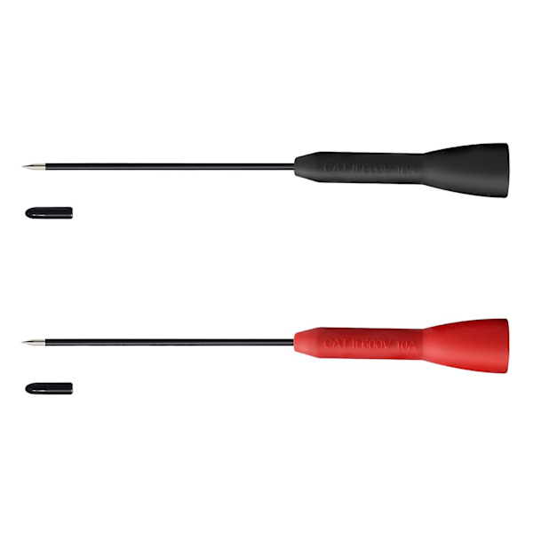 2-pack 2 mm förlängda nåltestprober, 600 V/10 A icke-destruktiv multimetertest Kompatibel med Fluke-kablar 2 pack