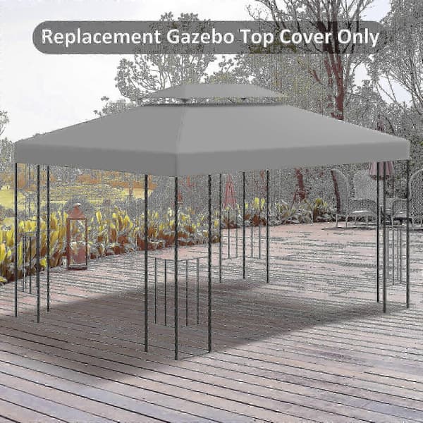 [LCS] Erstatningstak for 3x3m paviljong, 2-lags UV-beskyttelse Terrasse Grå