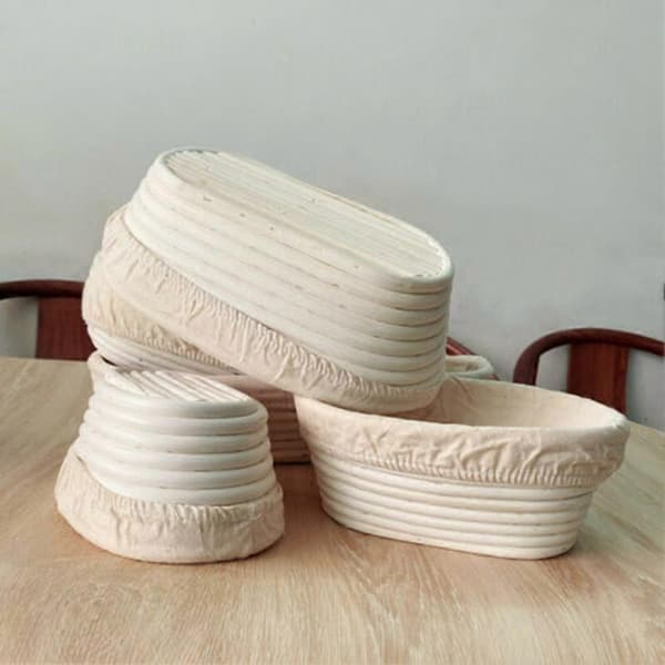 Oval Brød Hævekurv - 17x12x6cm