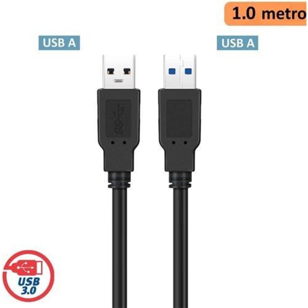 USB 3.0 Type A han til Type A superhastigheds overførselskabel
