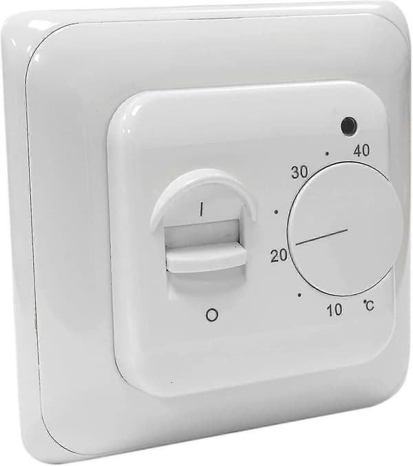 [LCS]Manuel gulvvarme termostater 220v 16a, elektrisk gulvvarme controller mekanisk rumtermostat med gulvsensor probe 1 stk