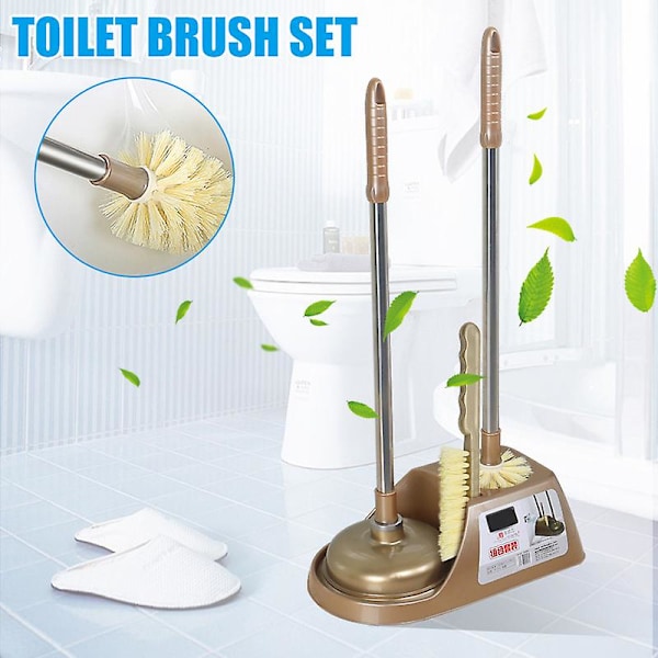 Toalettborste Set Toalettborste Toalettpropp Spaltrengöringsborste Kit