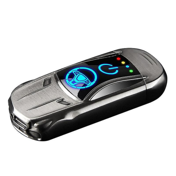 Dubbel Arc Elektrisk Tändare USB Uppladdningsbar Tändare Sportbilsform Black