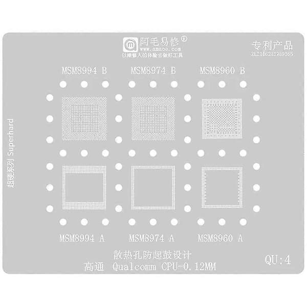[LCS]AMAOE QU1-8 8 stk. tinnplantingsnettsett Varmespredningsdesign for Qualcomm QU1-8-system