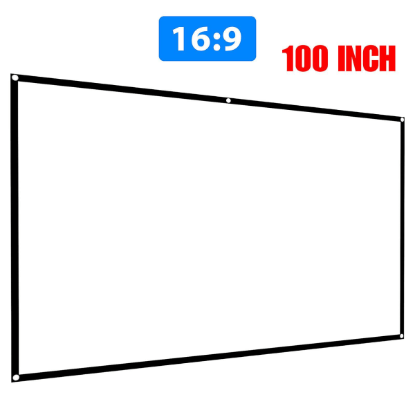 72\"/100\" Manuell Projektorduk Filmduk Hemmabio 100 Inch