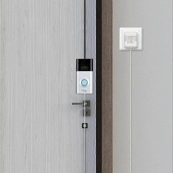 [LCS] Dörrklockstransformator, 24V 500MA nätadapter, laddare, transformatoradapter kompatibel med Ring videodörrklocka, 800 cm kabel