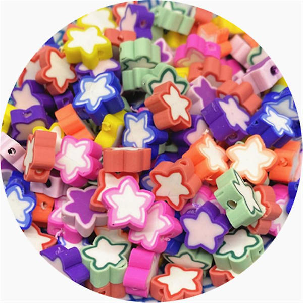 Smiley Face Perler Frugt Spacer Perler Farvede Polymer Ler Perler Til DIY Smykker Star