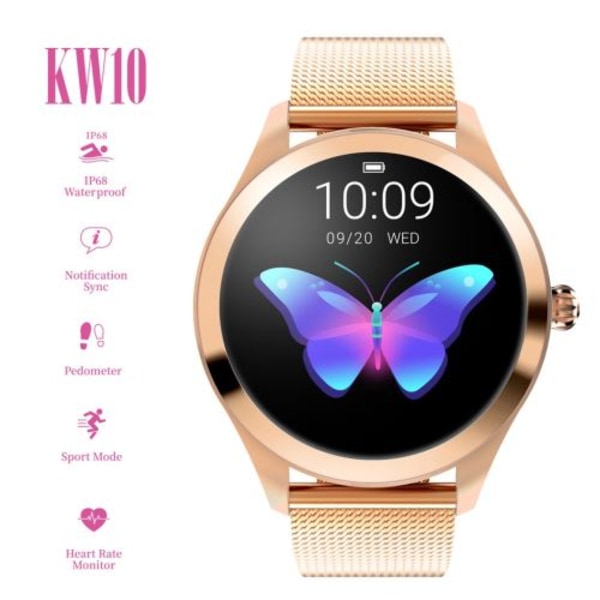 KW10 Smart Watch IP68 Vattentätt Puls Fitness Armband
