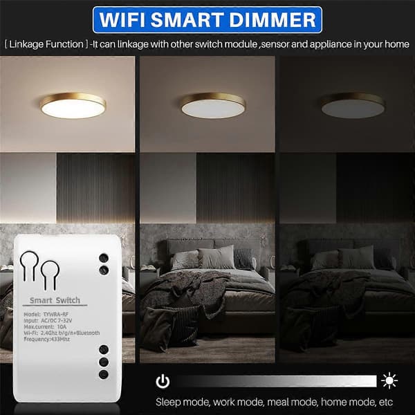 [LCS]1CH Smart Switch 7-32V AC DC WIFI Tuya fjernkontrollbryter