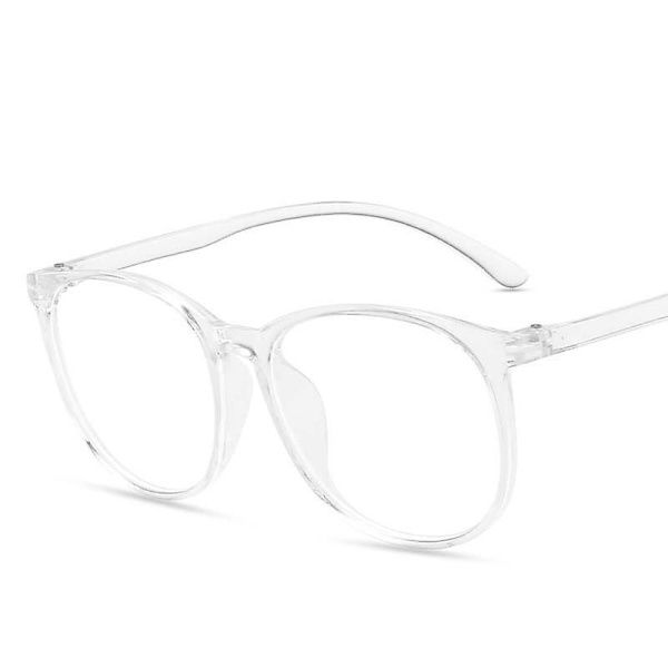 Blått Lys Blokkerende Briller Anti Øye Belastning Mote Store Innfatningsbriller For Lesing Spill Datamaskin Transparent White