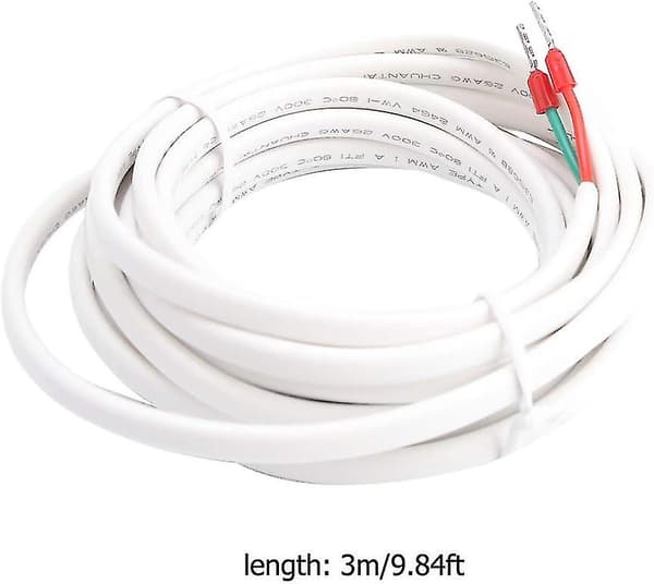 Gulvtemperatursensor, gulvvarmesensor temperaturføler, 3 meter gulvtemperatursensor følerkabel gulvvarme termostat tilbehør