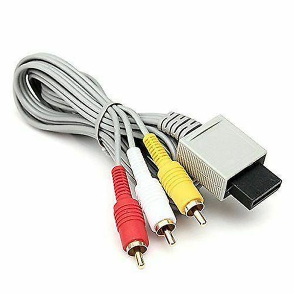 Audio Video AV Komposiitti 3 Rca Kaapeli Nintendo Wii / Wii U Uusi Us Myyjä