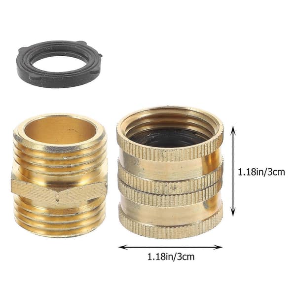 [LCS] 2 Pairs Garden Hose Adapter 3/4 Inch Hose Connector Quick Connect Hose Coupling
