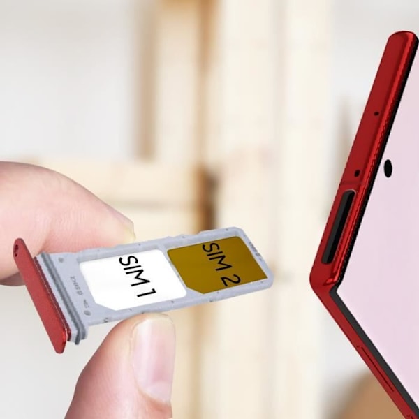 Udskiftnings SIM-kortbakke til Samsung Galaxy Note 10 Rød Röd