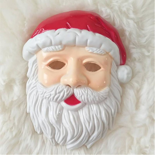 2 st Jul Halloween Tomte Ansiktsskydd Med Elastiskt Snöre Lätt Att Bära Rolig Säsongsmässig Cosplay