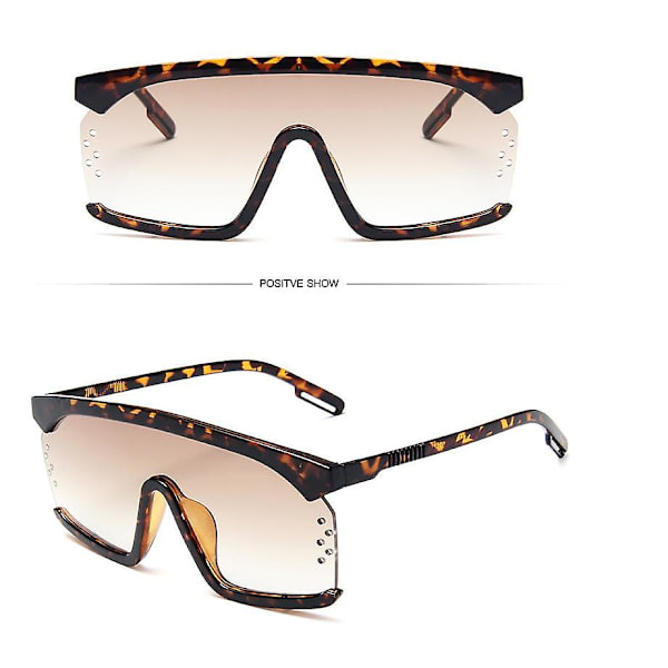 Store Solbriller i Ét Stykke til Damer - Sommer Strand Solbriller leopard