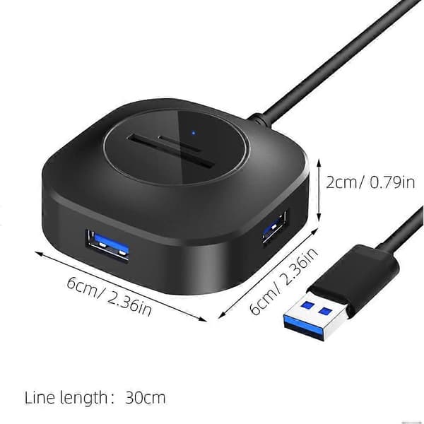 USB-hub multifunksjonell USB-adapter for datamaskinbruk 1 stk