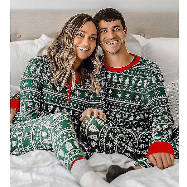 Jul Familj Julgran Tryck Pyjamas Matchande Set Mom S