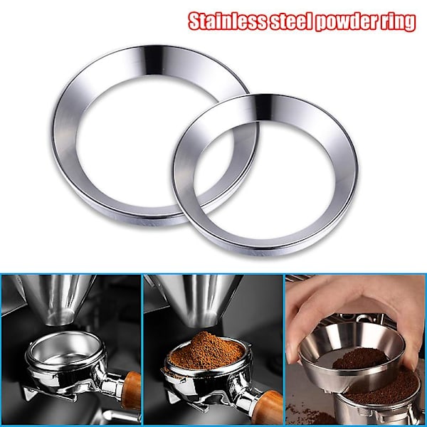 54/51mm Espresso Doseringstratt Rostfritt Stål Kaffedoseringsring Kompatibel Med 54/51mm Large 54mm