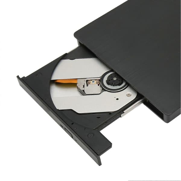 [LCS]USB3.0 Ekstern DVD-brenner Ultratynn Ekstern DVD-stasjon med USB C-adapter for bærbare datamaskiner og PC-er