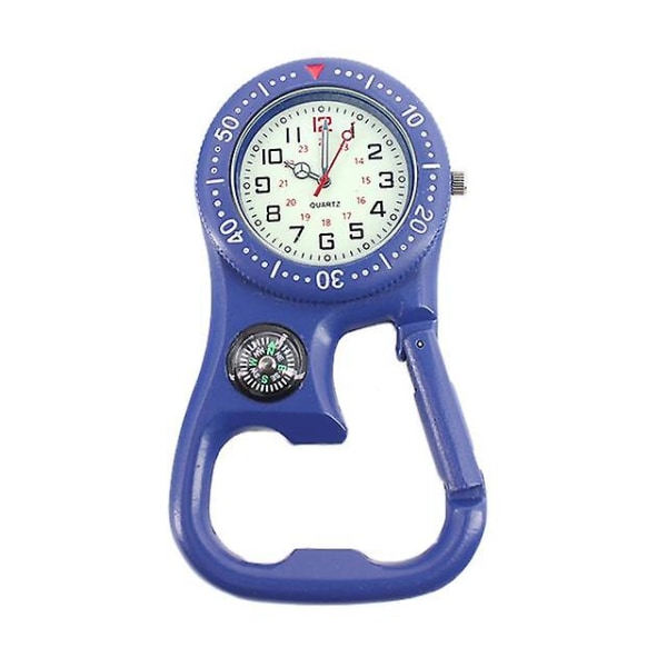 Ryggsäcksdekoration Kompass Watch Klämma Karbinhake Fickklockor Starkt lysande klockor