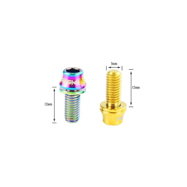 4st M5x12mm titan flaskhållare Bol Cone Cykelflaskhållare Skruv Cykeltillbehör Cykel 3