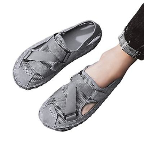 Sandaler Nya ihåliga och andningsbara Baotou Casual Beach Shoes för män sand 39