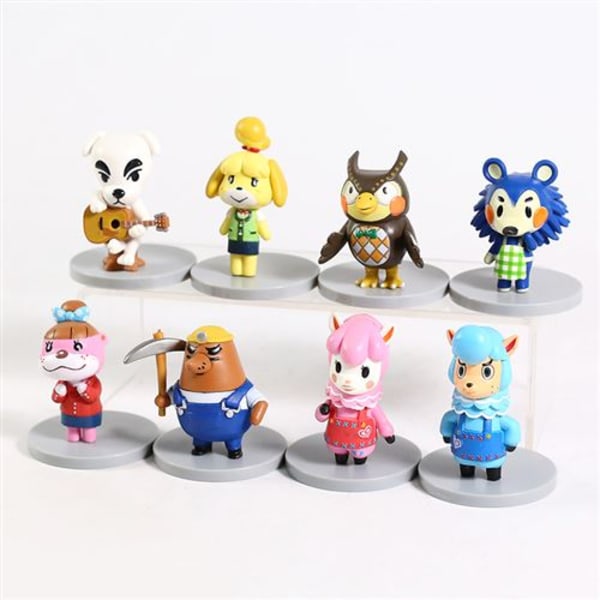 Set med 8 delar Animal Crossing-figurer 6 cm