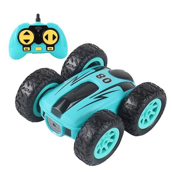3,7 tums Rc Car 2,4 g 4ch Drift Stunt Dubbelsidig Bounce Stunt Car Rock Crawler Roll Car 360 graders Flip Barn Robot Rc Bilar Leksaker blue
