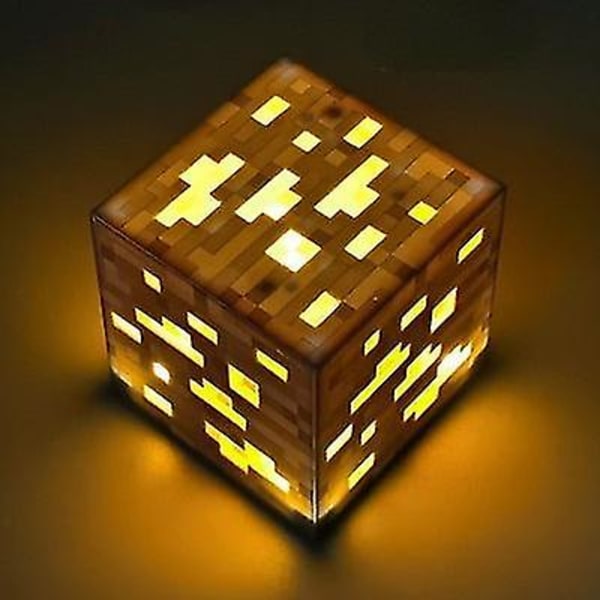 Minecraft Game Perifer uppladdningsbar ficklampa Nattljus Orange Miners Lampa Ficklampa Leksak Julklapp