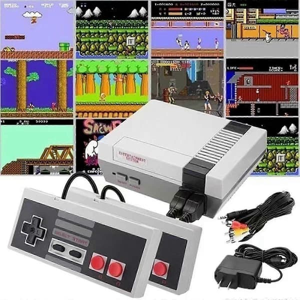 Klassisk spillkonsoll 12,7*10,2*4,3 cm trådløs kontroller støtter AV HDMI A