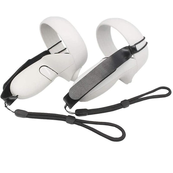 1 par knostrop til Oculus Quest 2 VR touch controller greb justerbar kno håndledsrem til Oculus Quest 2 tilbehør White
