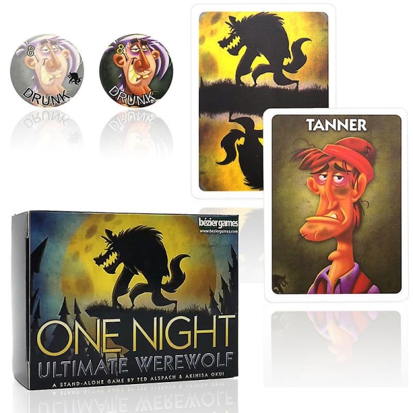 One Night Ultimate Werewolf Brädspel Roligt Family Daybreak kortspel super vallian